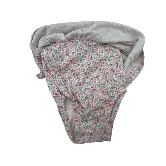 NWT Carter's Pink Purple Floral Print Flutter Sleeve Dress Size 3 Mth Baby Girl - Picture 5 of 9